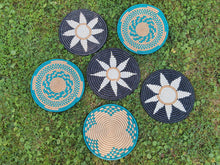 Load image into Gallery viewer, African Rwanda Trivet/ African Woven Trivet/ Wall Decor/ Gift For Mom/ Decorative Trivet/ Boho Wall Art