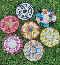 Load image into Gallery viewer, African Rwanda Trivet/ African Woven Trivet/ Wall Decor/ Gift For Mom/ Decorative Trivet/ Boho Wall Art/ Unique Trivet