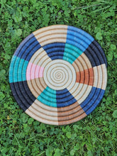 Load image into Gallery viewer, African Rwanda Trivet/ African Woven Trivet/ Wall Decor/ Gift For Mom/ Decorative Trivet/ Boho Wall Art/ Unique Trivet