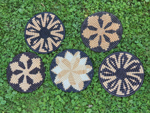 Load image into Gallery viewer, African Rwanda Trivet/ African Woven Trivet/ Wall Decor/ Gift For Mom/ Decorative Trivet/ Boho Wall Art/ Unique Trivet