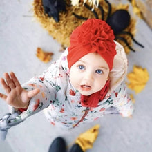 Load image into Gallery viewer, Flower Newborn Baby Turban -Soft Baby Girl Headwrap Beanie -Baby Bowknot Hat