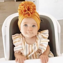 Load image into Gallery viewer, Flower Newborn Baby Turban -Soft Baby Girl Headwrap Beanie -Baby Bowknot Hat