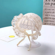Load image into Gallery viewer, Princess Lace Newborn Baby Hat-Flower Cotton Infant Bonnets- Baby Hat