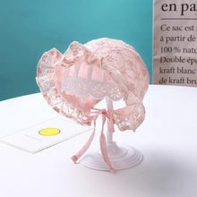 Load image into Gallery viewer, Princess Lace Newborn Baby Hat-Flower Cotton Infant Bonnets- Baby Hat