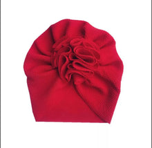 Load image into Gallery viewer, Flower Newborn Baby Turban -Soft Baby Girl Headwrap Beanie -Baby Bowknot Hat