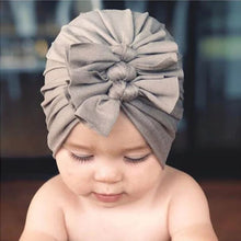 Load image into Gallery viewer, Newborn Baby Hat- Girl Soft Cotton Turban -Ruffled Bowknot Turban- Baby Bonnet Beanies