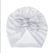Load image into Gallery viewer, Newborn Baby Hat- Girl Soft Cotton Turban -Ruffled Bowknot Turban- Baby Bonnet Beanies