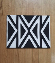 Load image into Gallery viewer, Black & White Imigongo Painting African Handcraft Wall Decor Traditional African Art Work