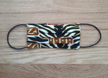 Load image into Gallery viewer, Idube African Print Reversible & Reusable Face Mask (White Black Brown)