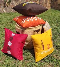 Load image into Gallery viewer, Orange, White & Black Boho Decorative Throw Pillow Cover - Modern Collection