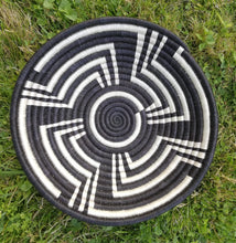 Load image into Gallery viewer, Black & White African Handwoven Rwanda Basket