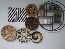 Load image into Gallery viewer, Black, White & Beige Rwanda Basket