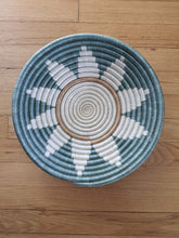 Load image into Gallery viewer, Pink, White & Light Green African Handwoven Rwanda Basket- Sunflower