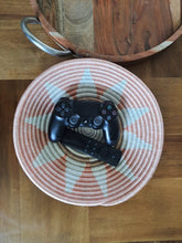 Load image into Gallery viewer, Pink, White & Light Green African Handwoven Rwanda Basket- Sunflower