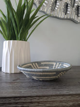 Load image into Gallery viewer, Pink, Gray & Green African Handwoven Boho Basket - Snacks Bowls