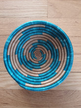 Load image into Gallery viewer, Pink, Gray & Green African Handwoven Boho Basket - Snacks Bowls