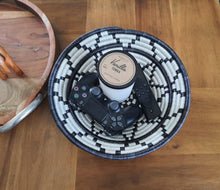 Load image into Gallery viewer, Set of 4 Black & White Star Rwanda Basket Hanging Wall basket Woven African Basket