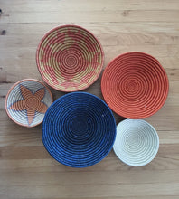 Load image into Gallery viewer, Orange African Storage Handwoven Basket- Woven Basket