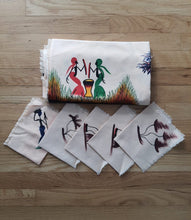 Load image into Gallery viewer, Light Blue African Table Linen - Unique & Tribal Decorative Table Cloth