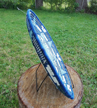 Load image into Gallery viewer, Navy Blue, Blue & White African Boho Handwoven Basket Hanging Wall Basket