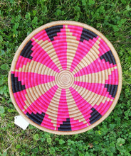 Load image into Gallery viewer, Pink, Gold and Black Basket Storage Basket African Handwoven Basket