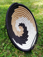 Load image into Gallery viewer, Black, White & Beige Rwanda Basket