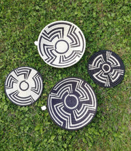 Load image into Gallery viewer, Black & White African Handwoven Rwanda Basket