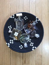 Load image into Gallery viewer, Black & White dot African Handwoven Basket Hanging Wall Basket