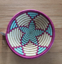 Load image into Gallery viewer, Mixed of Color African Handwoven Basket Hanging Wall Basket Boho Wall Art Snacks Bowls