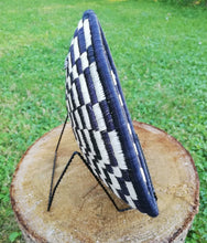 Load image into Gallery viewer, Black & White Damier Basket African Woven Basket Fruit Basket