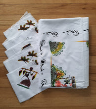 Load image into Gallery viewer, Light Blue African Table Linen - Unique & Tribal Decorative Table Cloth