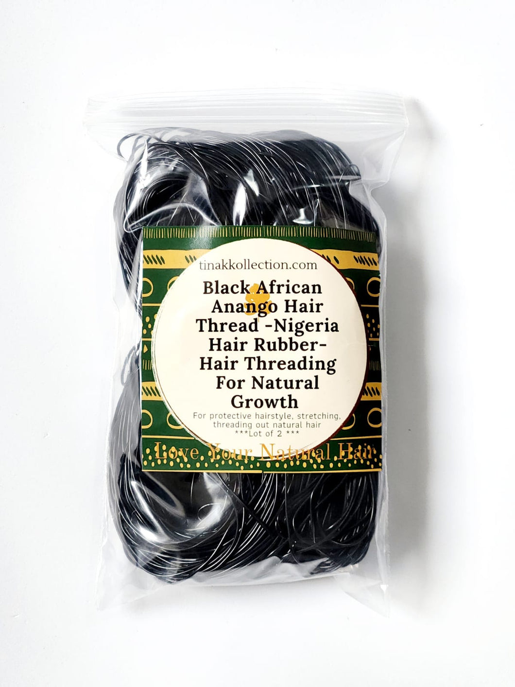 Black Anango Thread- Fil Anango -Nigeria Hair Thread- Lot of 2
