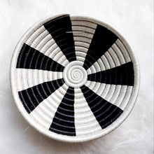 Load image into Gallery viewer, Black &amp; White African Handwoven Basket
