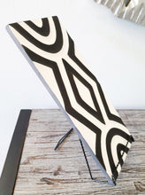 Load image into Gallery viewer, Black &amp; White Imigongo African Rwanda Painting Handcraft Traditional Art Work
