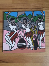 Load image into Gallery viewer, STRONG WOMAN Multicolor Imigongo Rwanda Painting African Handcraft Wall Decor
