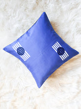 Load image into Gallery viewer, Blue, Navy Blue &amp; white Boho Decorative Throw Pillow Cover - Modern Collection
