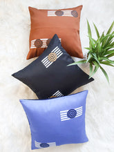 Load image into Gallery viewer, Blue, Navy Blue &amp; white Boho Decorative Throw Pillow Cover - Modern Collection
