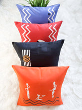 Load image into Gallery viewer, Orange, White &amp; Black Boho Decorative Throw Pillow Cover - Modern Collection
