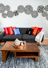 Load image into Gallery viewer, Orange, White &amp; Black Boho Decorative Throw Pillow Cover - Modern Collection
