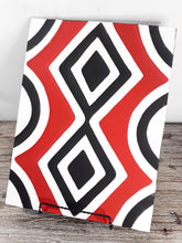 Load image into Gallery viewer, Black, Red &amp; White Imigongo Rwanda Painting African Handcraft Wall Decor Unique African Pattern
