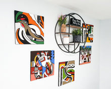 Load image into Gallery viewer, LOVE DOVE BIRD Multicolor Imigongo Rwanda Painting African Handcraft Wall Decor

