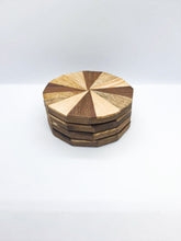 Load image into Gallery viewer, Wood Coasters Set of 4- Non Slip absorbent Coasters Rustic Home Decor
