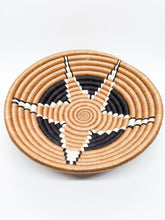 Load image into Gallery viewer, Black, White &amp; Beige African Handwoven Boho Basket
