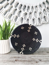 Load image into Gallery viewer, Black &amp; White dot African Handwoven Basket Hanging Wall Basket
