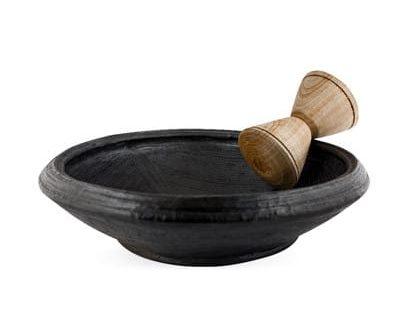Large Asanka Bowl with a Wooden Grinder/ African Grinder/ African Bowl/ Motar (AWOYA)/ Pestle (ETA)/ Eco-Friendly/ Talier