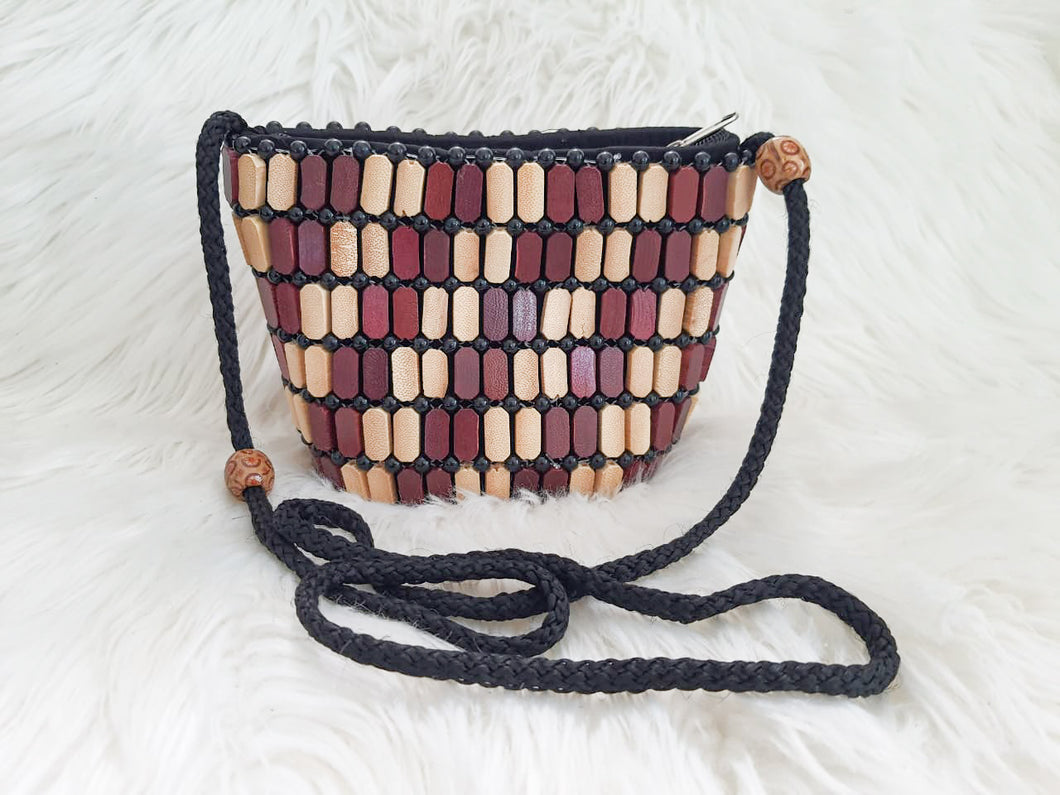 Mini Crossbody Boho Beaded Handbag/ Handmade Handbag