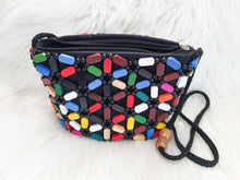 Load image into Gallery viewer, Colorful Mini Crossbody Boho Beaded Handbag/ Handmade Handbag
