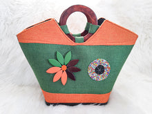 Load image into Gallery viewer, African Handbag With Wooden Handle
