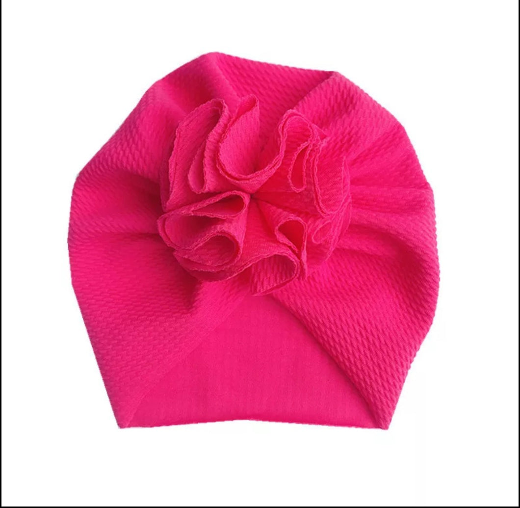 Flower Newborn Baby Turban -Soft Baby Girl Headwrap Beanie -Baby Bowknot Hat