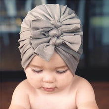 Load image into Gallery viewer, Newborn Baby Hat- Girl Soft Cotton Turban -Ruffled Bowknot Turban- Baby Bonnet Beanies
